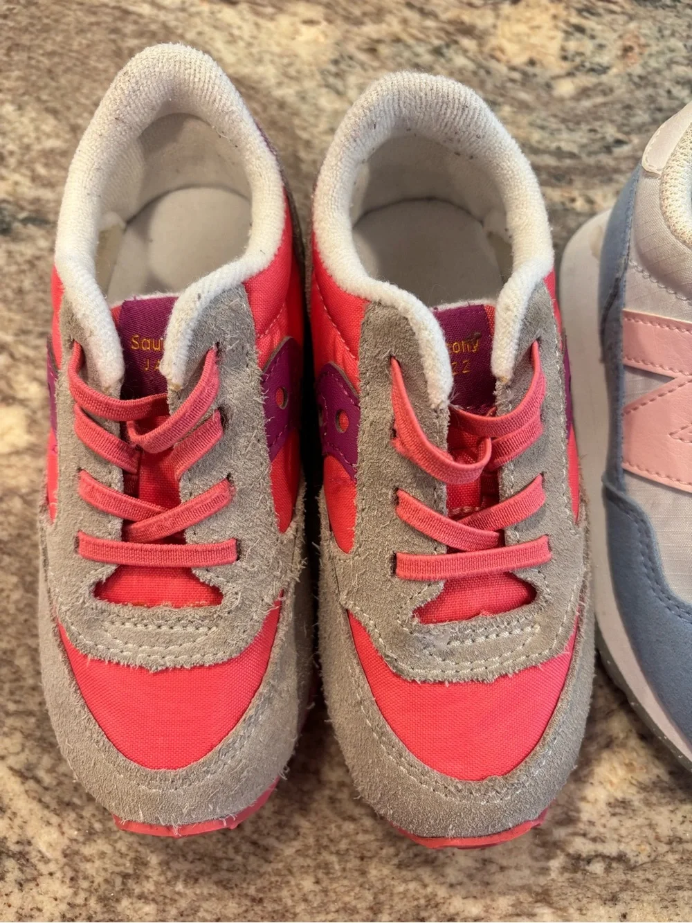 New Balance Kids Sneakers Pink Light Blue-Saucony Kids Sneakers Hot Pink Purple